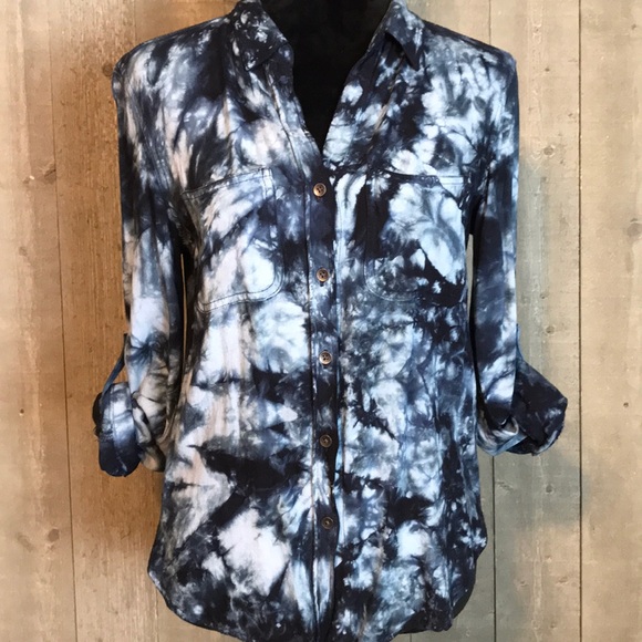Rock & Republic Tops - Rock & Republic Tie Dye Button Down Top